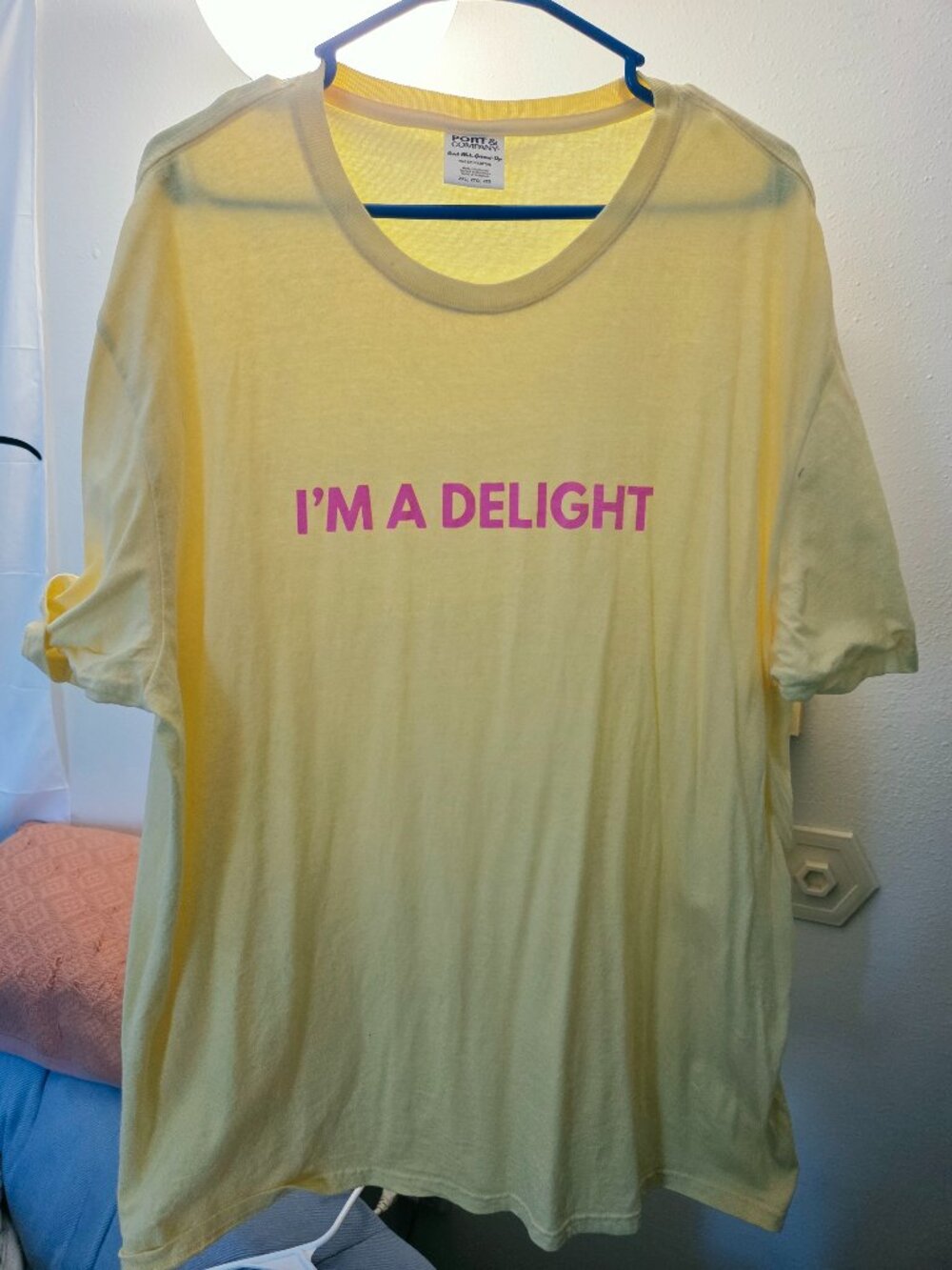 Yellow "I'm a Delight" Tee shirt from Sunshine Sisters boutique, XXL